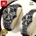 OLEVS 9931 Couple Watch Full Black