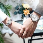 OLEVS 9931 Couple Watch Full Silver