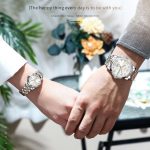 OLEVS 9931 Couple Watch Silver Golden