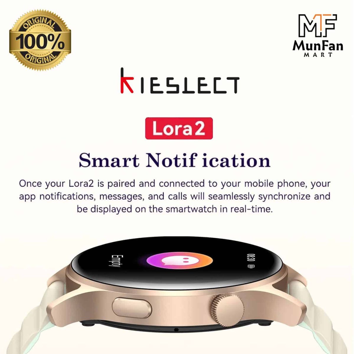 Original Kieslect Lora2 Gold Best Ladies Smart Watch - Image 7