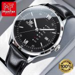 OLEVS 2931 Silver Black Man's Premium Quartz Watch