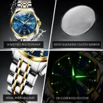 OLEVS 3620 Silver Blue Man's Premium Quartz Watch - Image 5