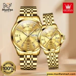 OLEVS 3620 Full Golden Couple Premium Quartz Watch - Image 3