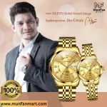 OLEVS 3620 Full Golden Couple Premium Quartz Watch - Image 5