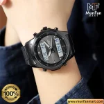 SKMEI 2049 Dual Time Full Black Multifunctional Man's Premium Watch - Image 3