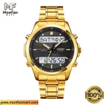 SKMEI 2049 Dual Time Golden Black Multifunctional Man's Premium Watch - Image 4