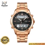 SKMEI 2049 Dual Time Rose Gold Multifunctional Man's Premium Watch - Image 3