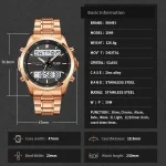 SKMEI 2049 Dual Time Rose Gold Multifunctional Man's Premium Watch - Image 5