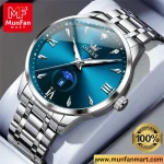 Original OLEVS 3646 Man's Watch Silver Blue