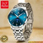 Original OLEVS 3646 Man's Watch Silver Blue