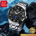 Original OLEVS 3646 Man's Watch Silver Black