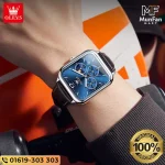 OLEVS 9914 Chronograph Man’s Watch Silver Blue