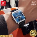 OLEVS 9914 Chronograph Man’s Watch Silver Blue