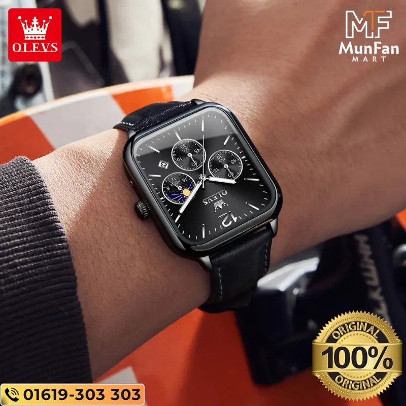 OLEVS 9914 Chronograph Man’s Watch Full Black