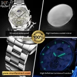 Original OLEVS 3640 Chronograph Man's Watch Silver Gray