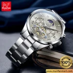 Original OLEVS 3640 Chronograph Man's Watch Silver Gray