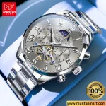 Original OLEVS 3640 Chronograph Man's Watch Silver Gray