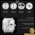 OLEVS 9914 Chronograph Man’s Watch Full Silver