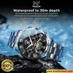 Original OLEVS 3640 Chronograph Man's Watch Silver Black