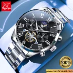 Original OLEVS 3640 Chronograph Man's Watch Silver Black