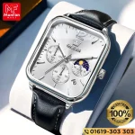 OLEVS 9914 Chronograph Man’s Watch Full Silver