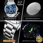 OLEVS 2956 Silver Blue Luxury Man’s Watch - Image 3