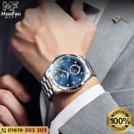OLEVS 2956 Silver Blue Luxury Man’s Watch - Image 2