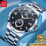 OLEVS 2956 Silver Black Luxury Man’s Watch