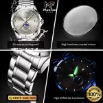 OLEVS 2956 Silver Gray Luxury Man’s Watch - Image 3