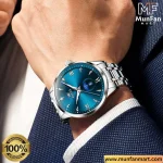 OLEVS 3646 Silver Blue Premium Quartz Man’s Watch - Image 5