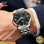 OLEVS 3646 Silver Black Premium Quartz Man’s Watch - Image 3