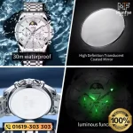 OLEVS 3653 Full Silver Luxury Man’s Watch - Image 2