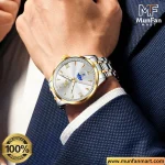 OLEVS 3646 Silver Golden Premium Quartz Man’s Watch - Image 2