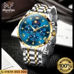 OLEVS 3653 Golden Blue Luxury Man’s Watch - Image 2