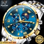 OLEVS 3653 Golden Blue Luxury Man’s Watch - Image 4