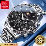 OLEVS 3653 Silver Black Luxury Man’s Watch