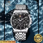 OLEVS 3653 Silver Black Luxury Man’s Watch - Image 3
