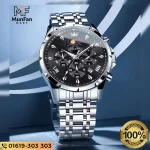 OLEVS 3653 Silver Black Luxury Man’s Watch - Image 5