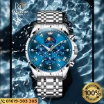 OLEVS 3653 Silver Blue Luxury Man’s Watch - Image 3