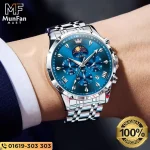 OLEVS 3653 Silver Blue Luxury Man’s Watch - Image 2