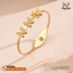 2501 Gold Plated 3 Butterfly LUXURY Spring Bracelet - Image 10