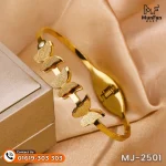 2501 Gold Plated 3 Butterfly LUXURY Spring Bracelet - Image 3