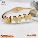 2501 Gold Plated 3 Butterfly LUXURY Spring Bracelet - Image 8