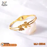 2504 Gold Plated Butterfly Flower LUXURY Spring Bracelet - Image 2