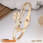 2502 Gold Plated Butterfly Flower 2 Stone PREMIUM Spring Bracelet - Image 13