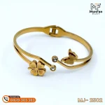 2502 Gold Plated Butterfly Flower 2 Stone PREMIUM Spring Bracelet - Image 11