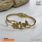 2502 Gold Plated Butterfly Flower 2 Stone PREMIUM Spring Bracelet - Image 10