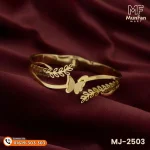 2503 Gold Plated Butterfly Leaf PREMIUM Spring Bracelet - Image 5