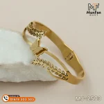 2503 Gold Plated Butterfly Leaf PREMIUM Spring Bracelet