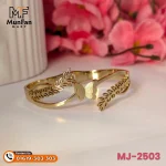 2503 Gold Plated Butterfly Leaf PREMIUM Spring Bracelet - Image 4